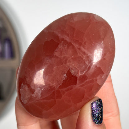 Rose Pink Calcite Palm Stones