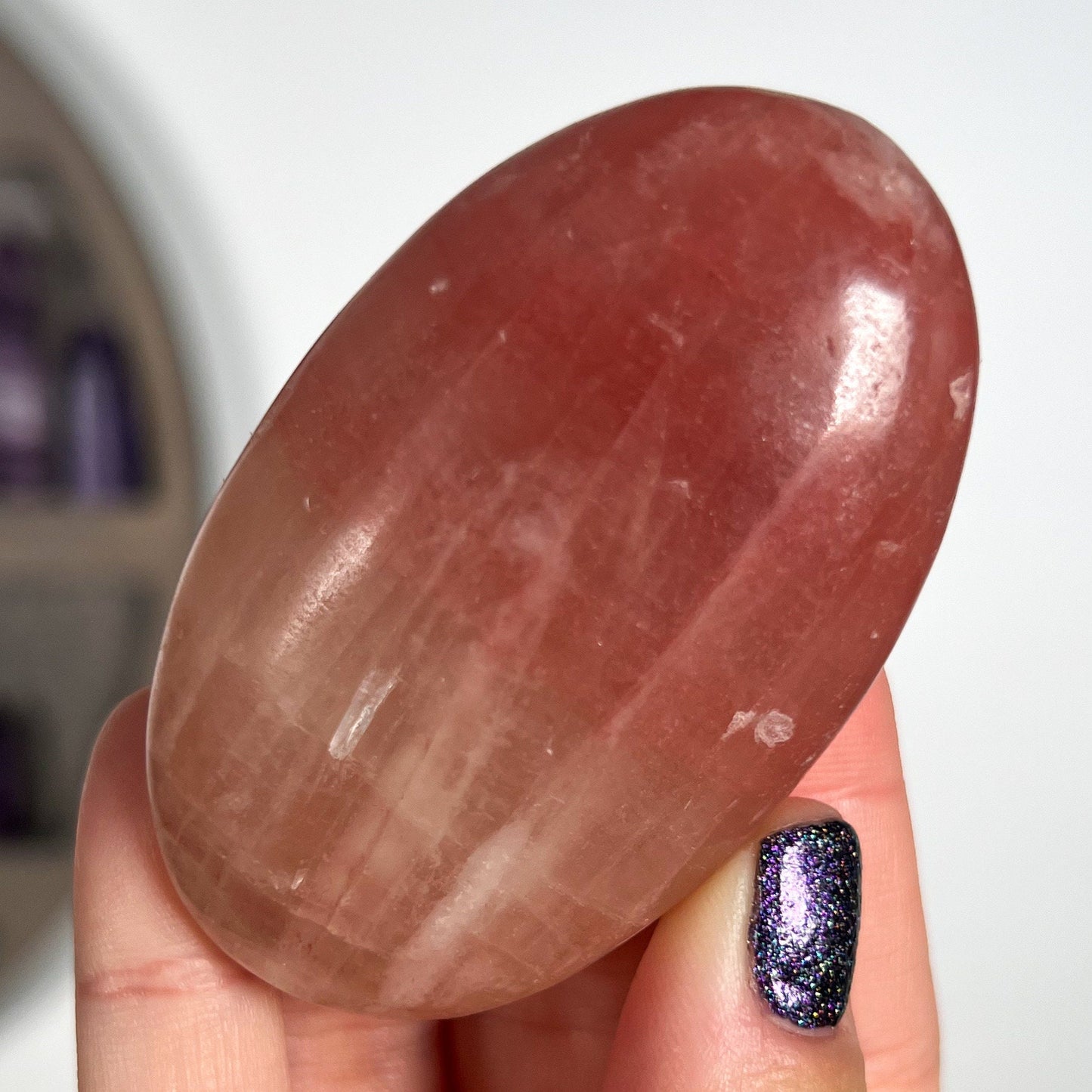 Rose Pink Calcite Palm Stones
