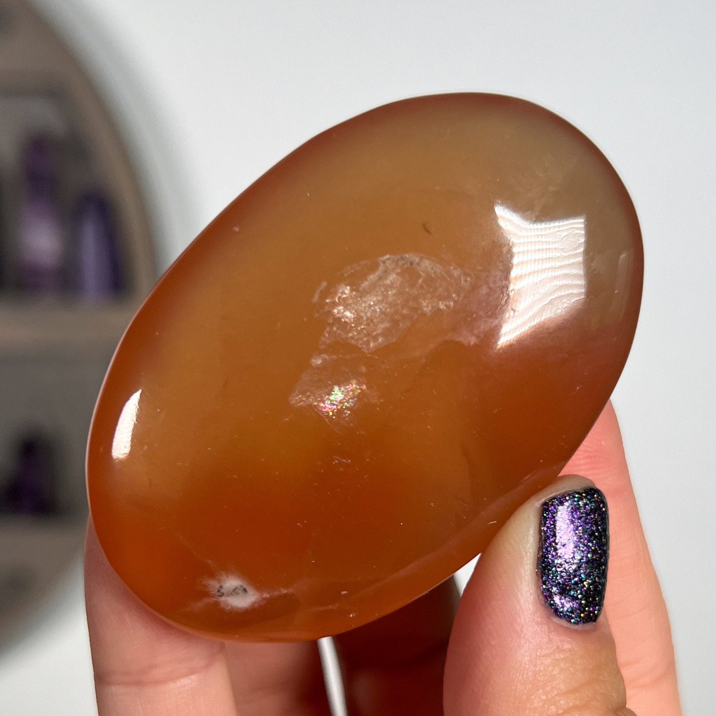 Honey Calcite Palm Stones