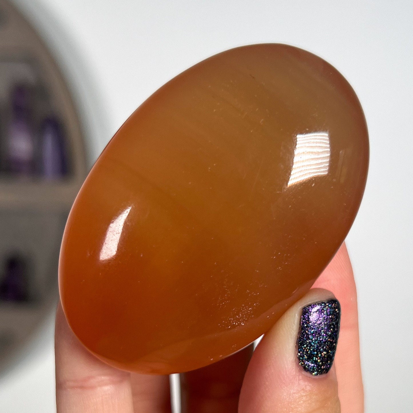 Honey Calcite Palm Stones