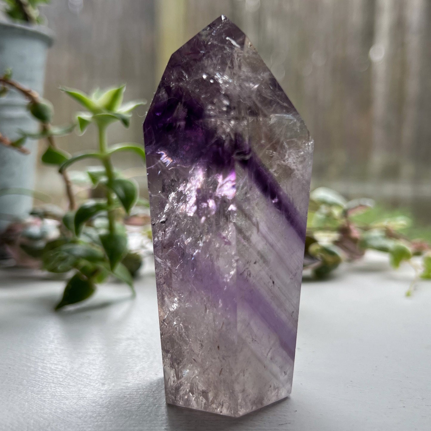 Brazilian Phantom Amethyst Tower