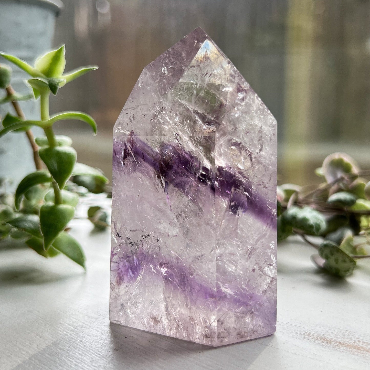 Brazilian Phantom Amethyst Tower