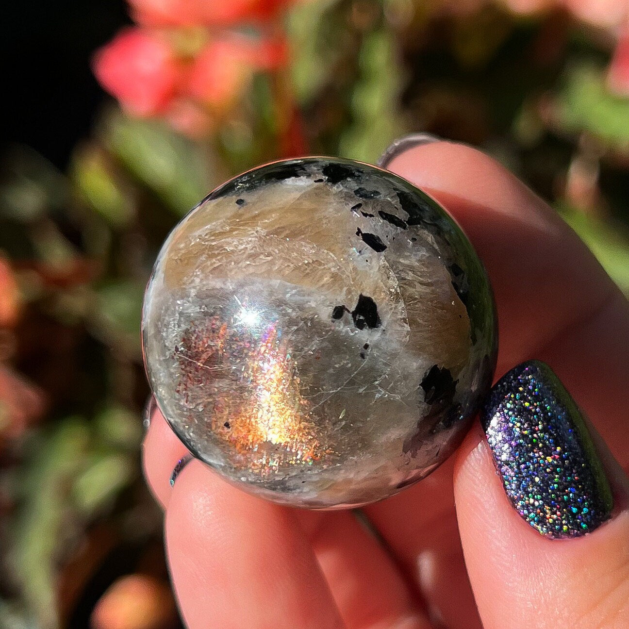 Arusha Confetti Sunstone Sphere