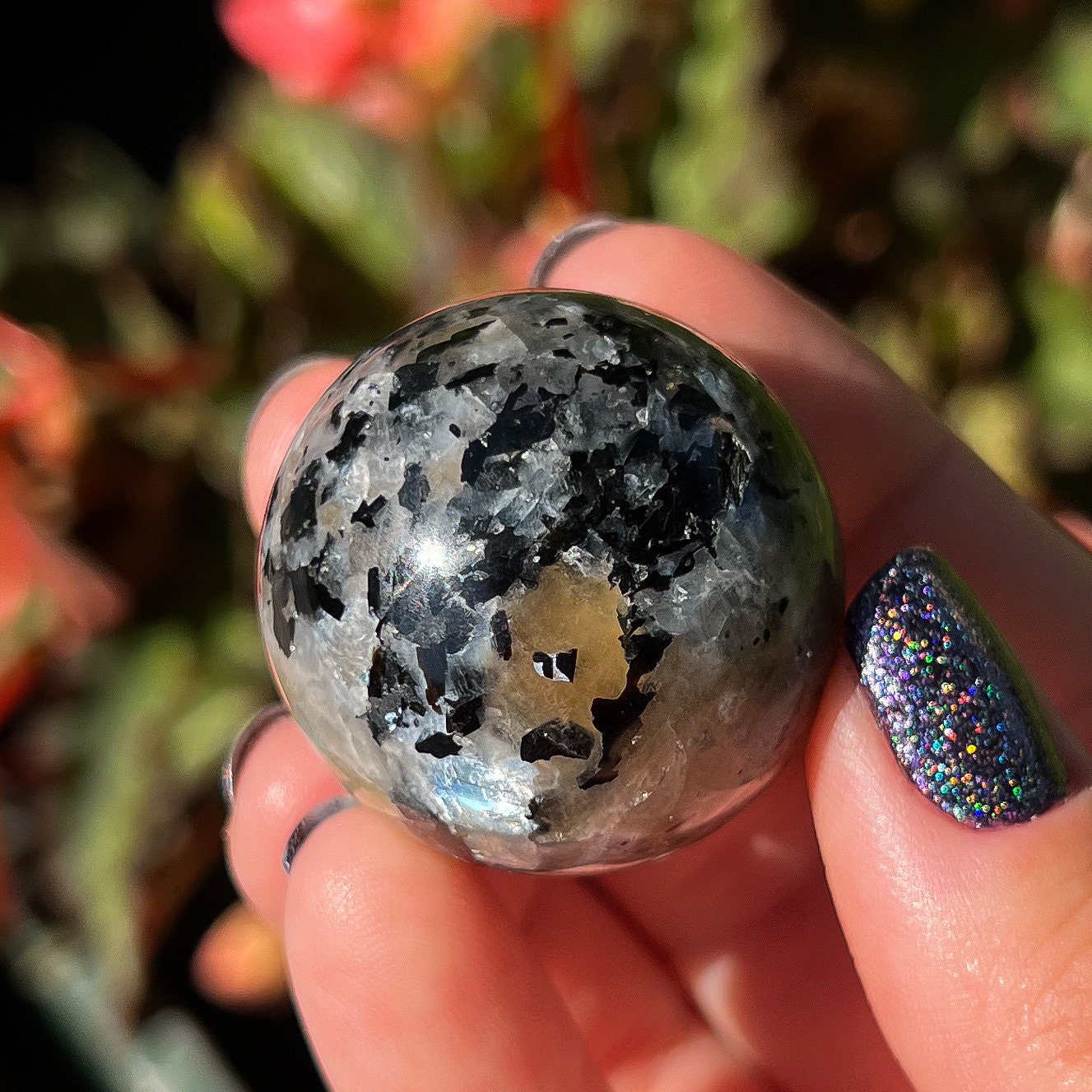 Arusha Confetti Sunstone Sphere