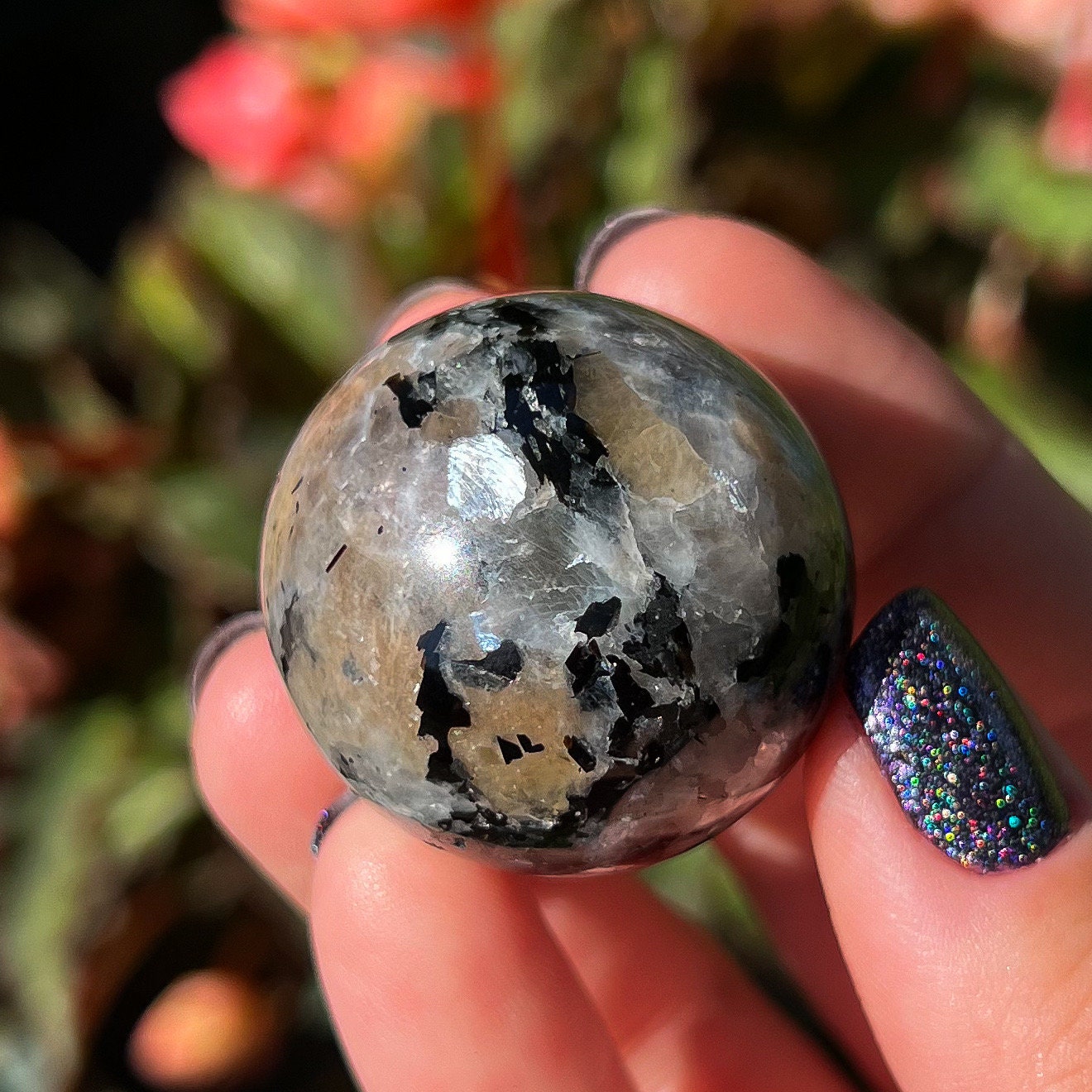 Arusha Confetti Sunstone Sphere
