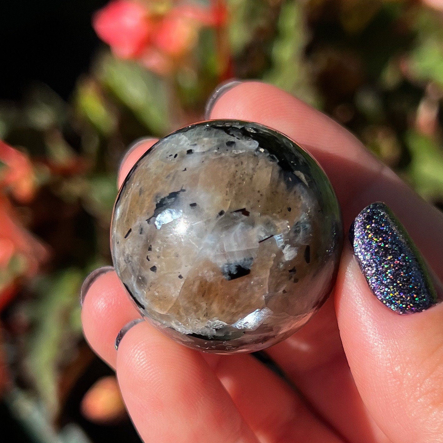 Arusha Confetti Sunstone Sphere