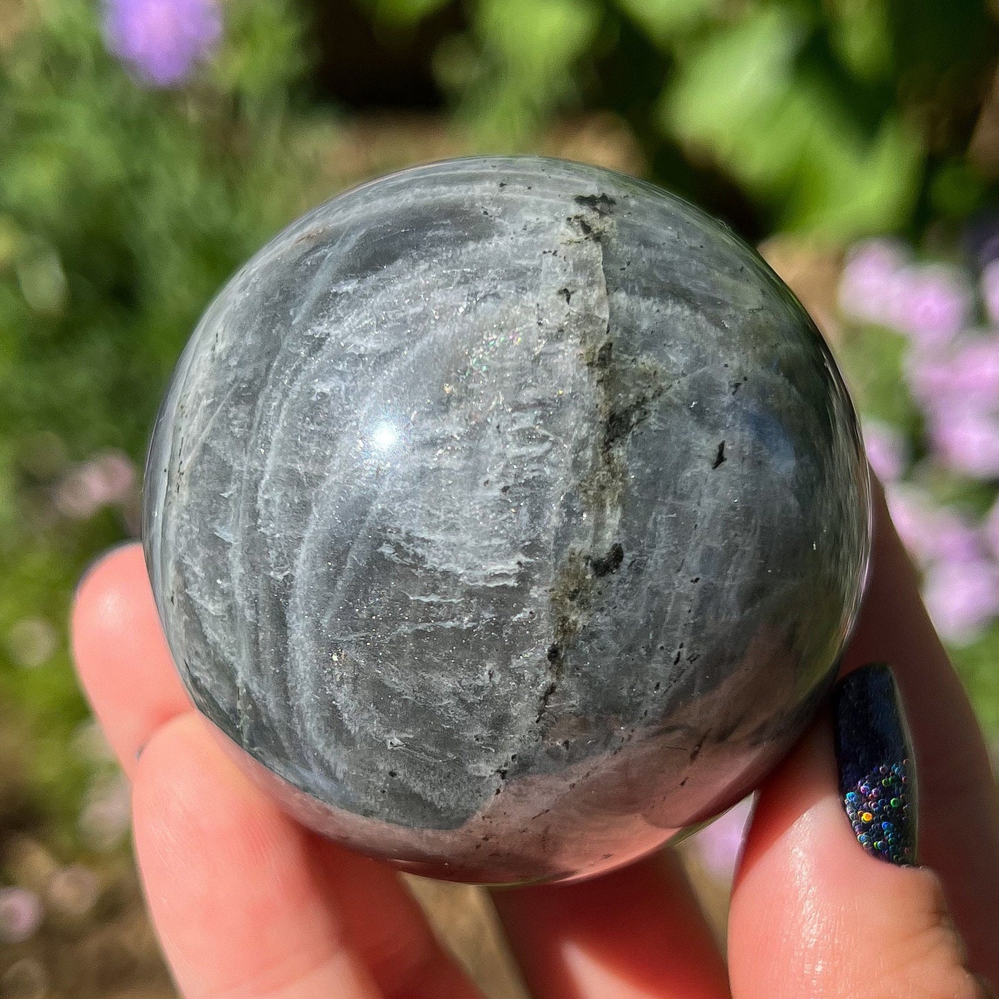 Purple Pink Labradorite Sphere