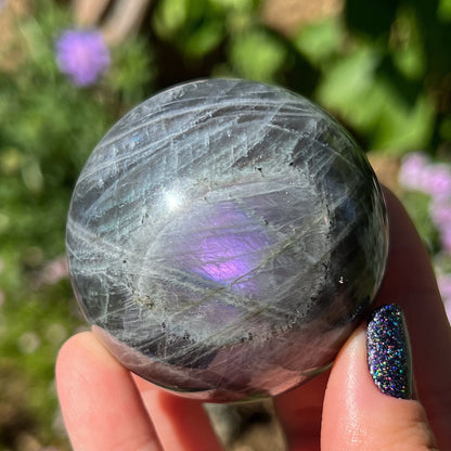 Purple Pink Labradorite Sphere