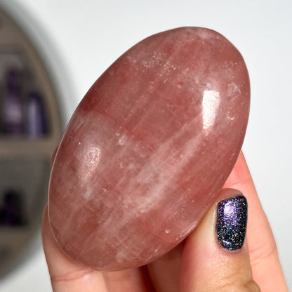 Rose Pink Calcite Palm Stones