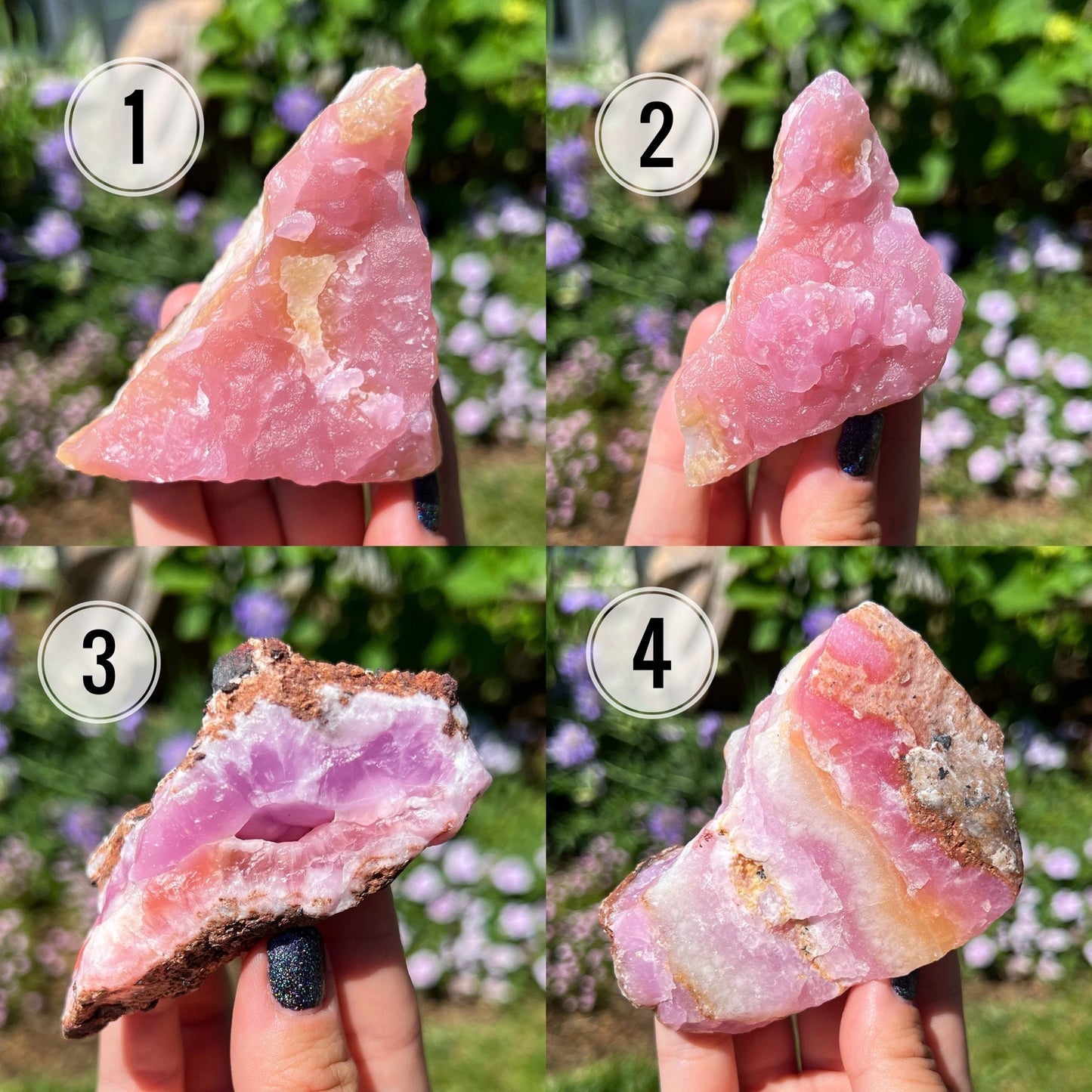 Raw Pink Aragonite Specimens