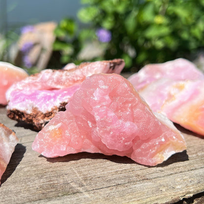 Raw Pink Aragonite Specimens