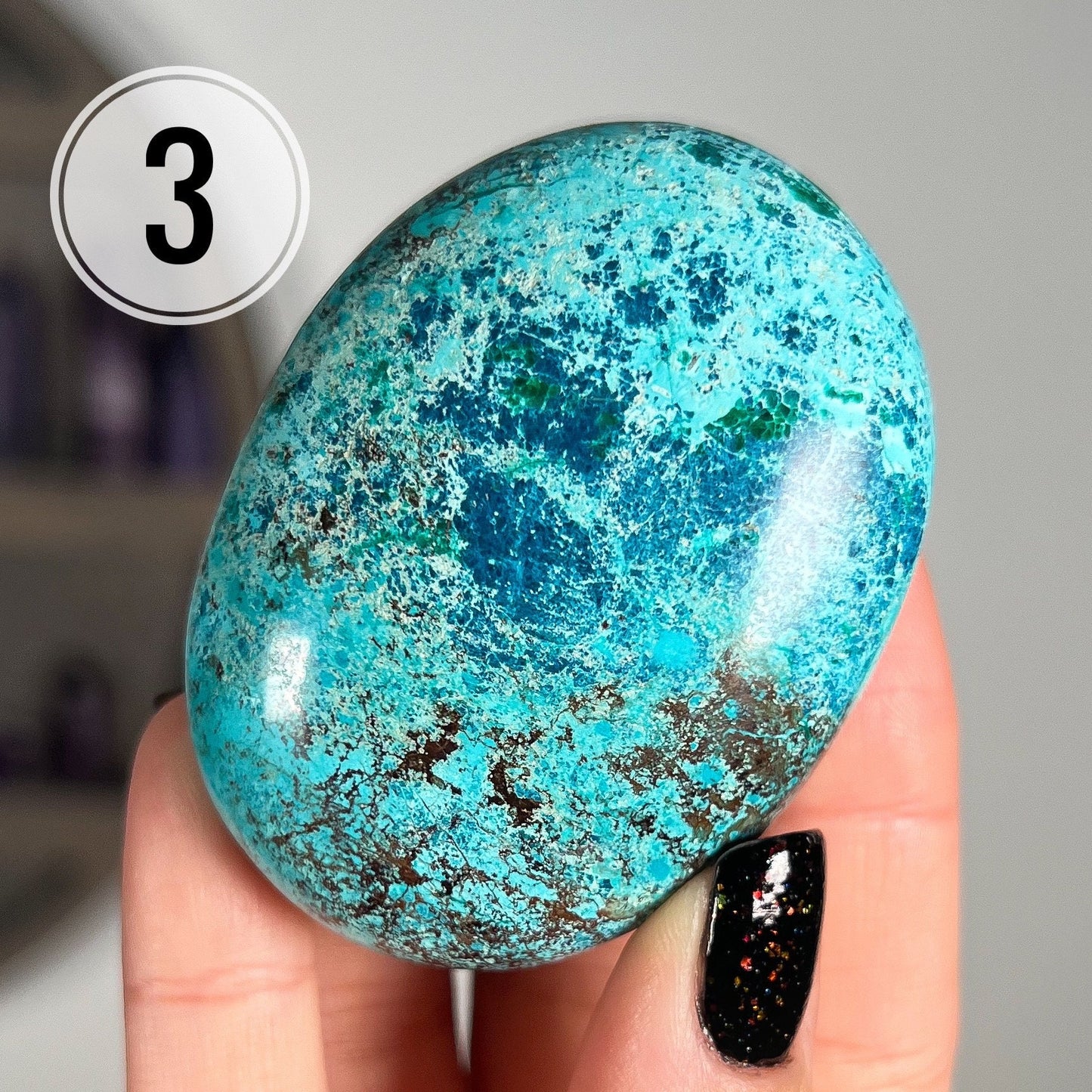Shattuckite Palm Stones