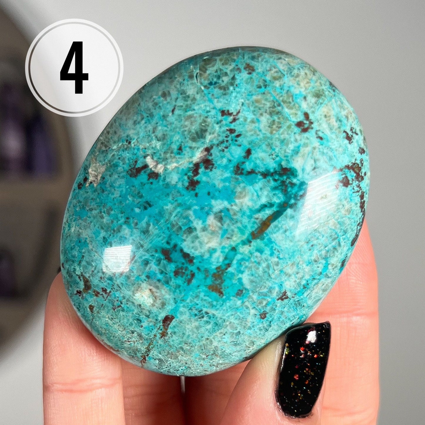 Shattuckite Palm Stones