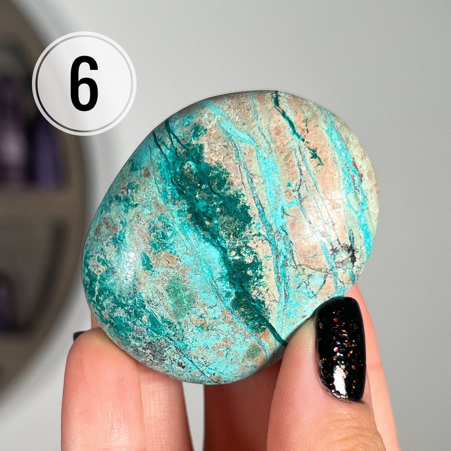 Shattuckite Palm Stones