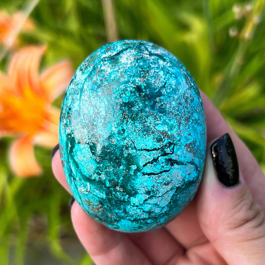 Shattuckite Palm Stones