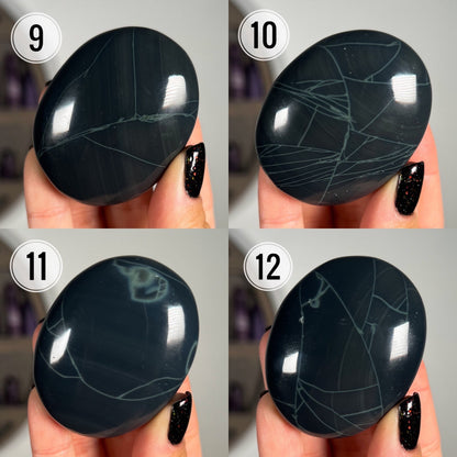 Spider Obsidian Palm Stones