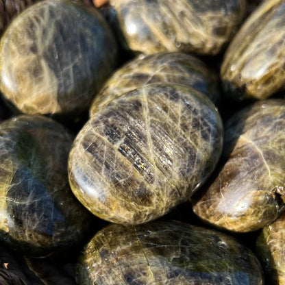 Green Tourmaline Palm Stones