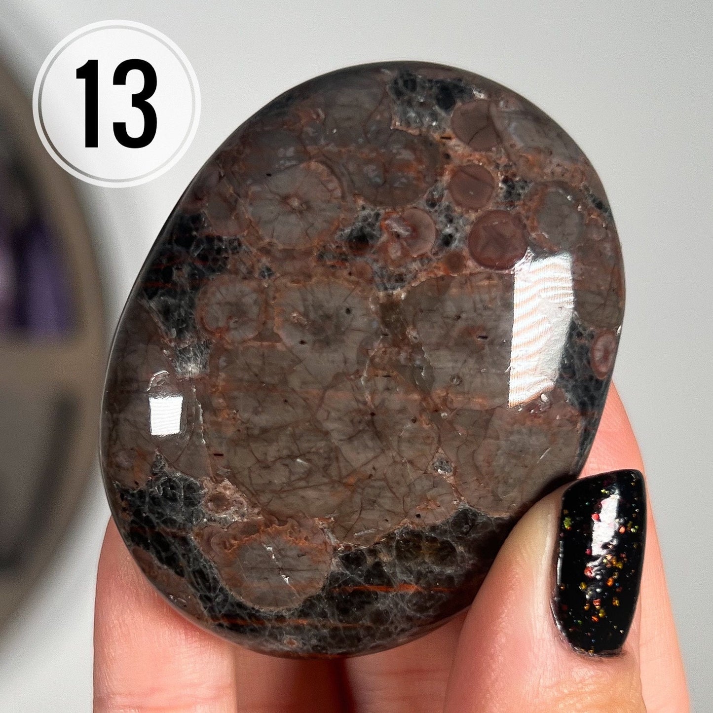 Peanut Obsidian Palm Stones