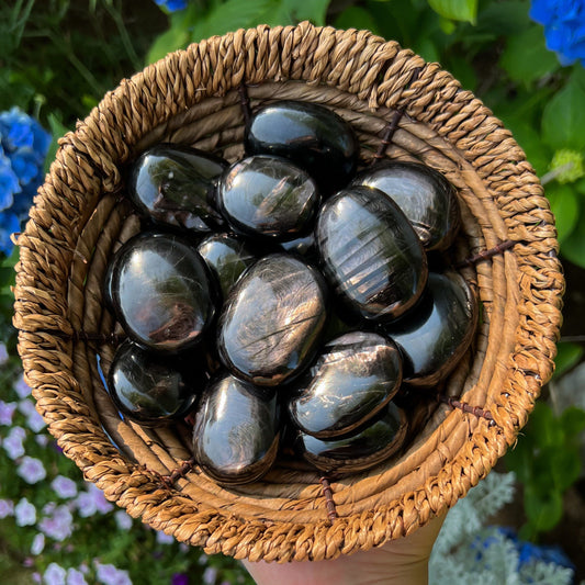 Hypersthene Palm Stones