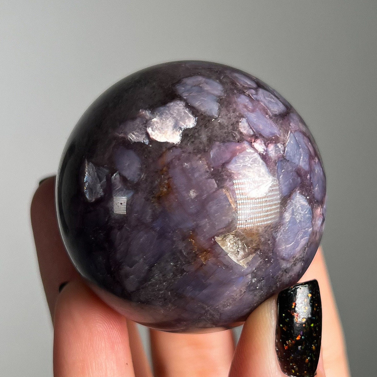 Gem Grade Lepidolite Sphere