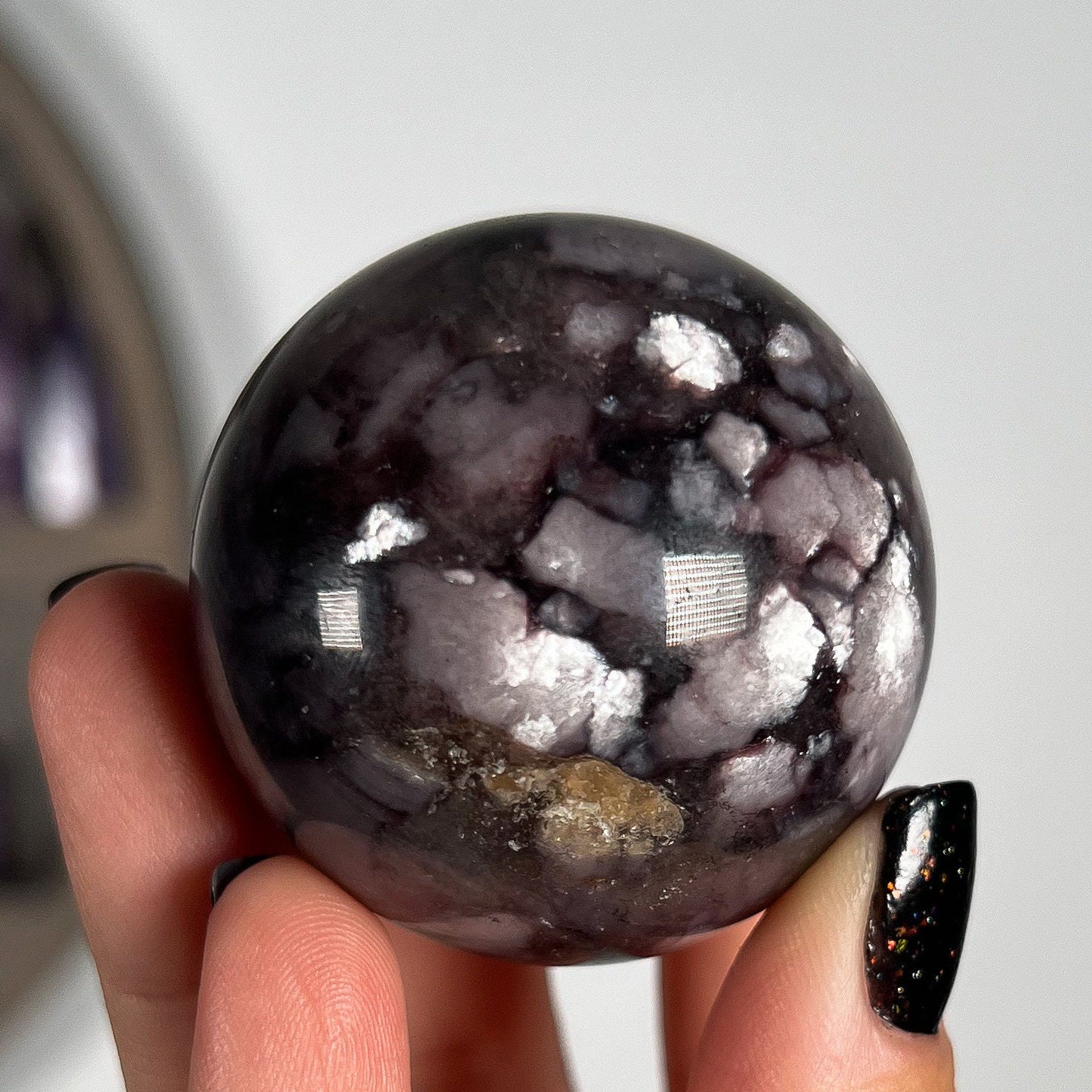 Gem Grade Lepidolite Sphere
