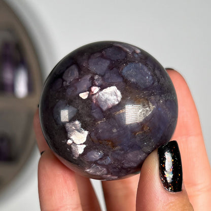 Gem Grade Lepidolite Sphere