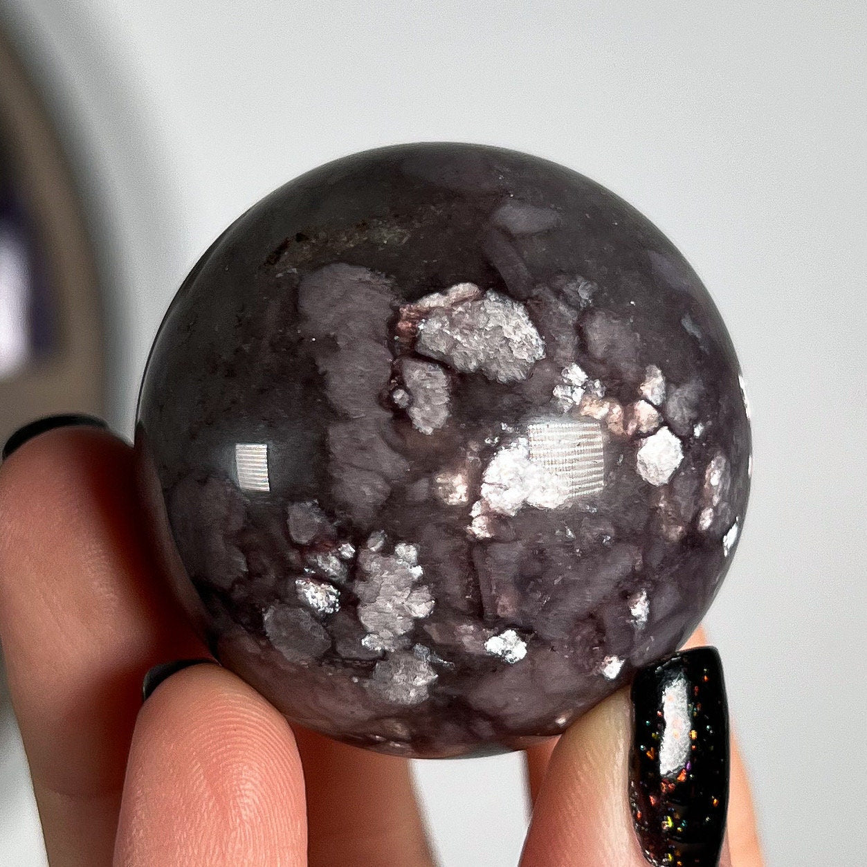 Gem Grade Lepidolite Sphere