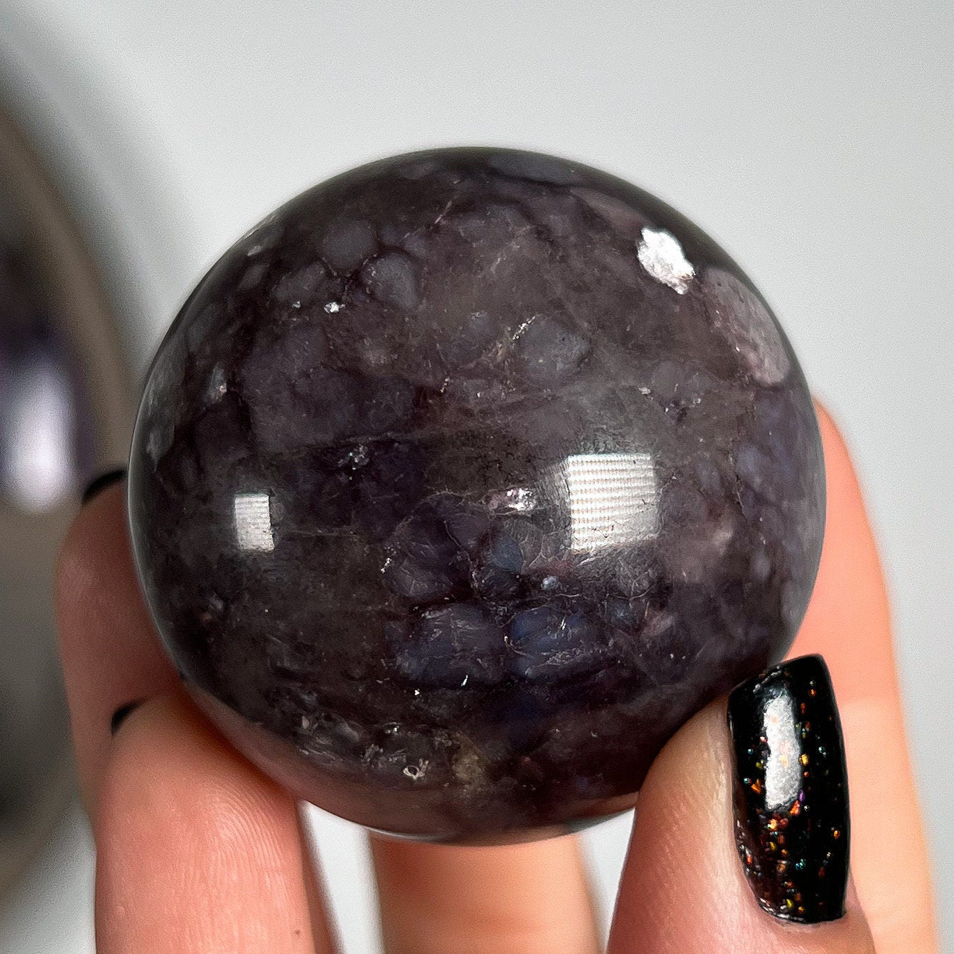 Gem Grade Lepidolite Sphere