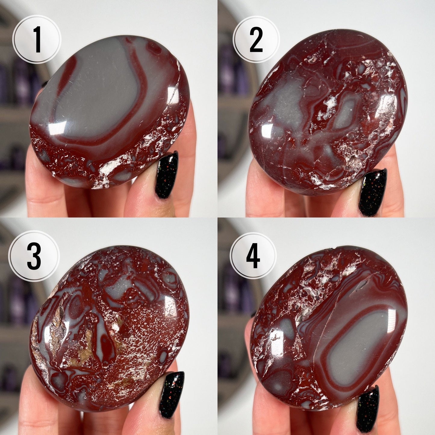 Rosetta Jasper Palm Stones