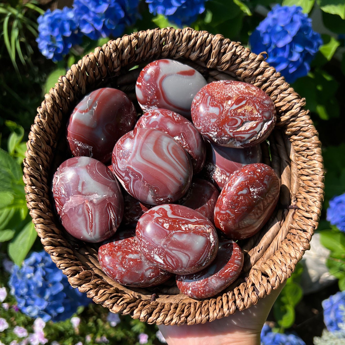 Rosetta Jasper Palm Stones
