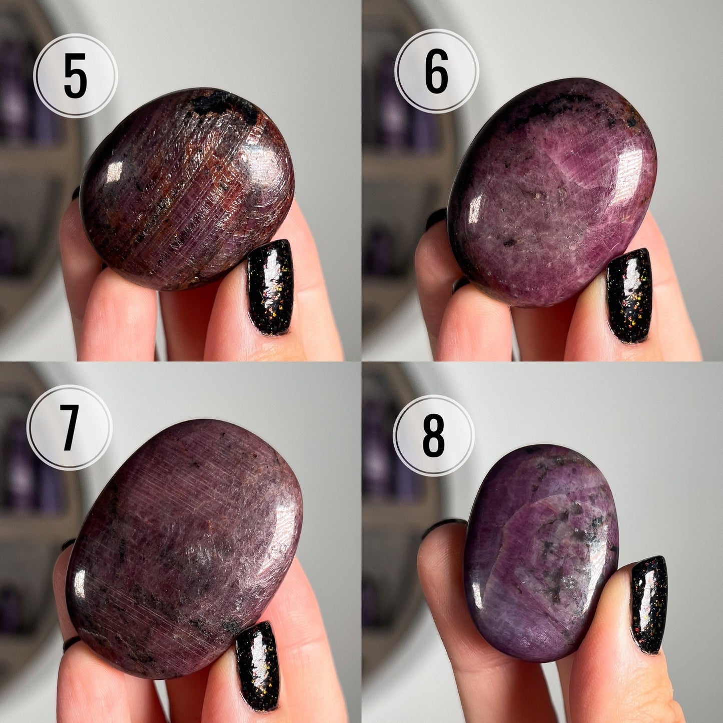 Ruby Corundum Pocket Stone