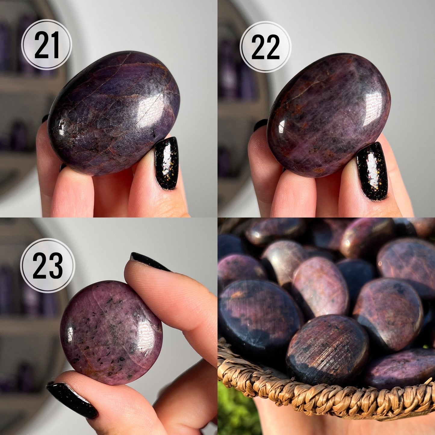 Ruby Corundum Pocket Stone