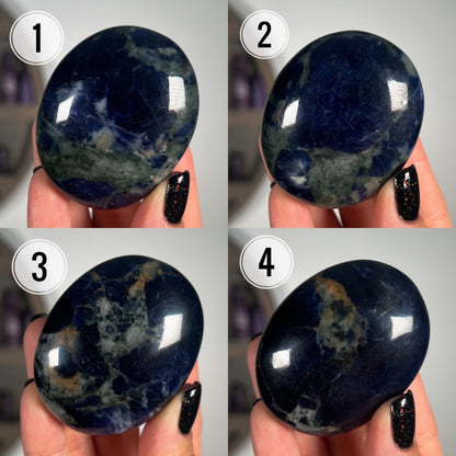 Sodalite Palm Stones