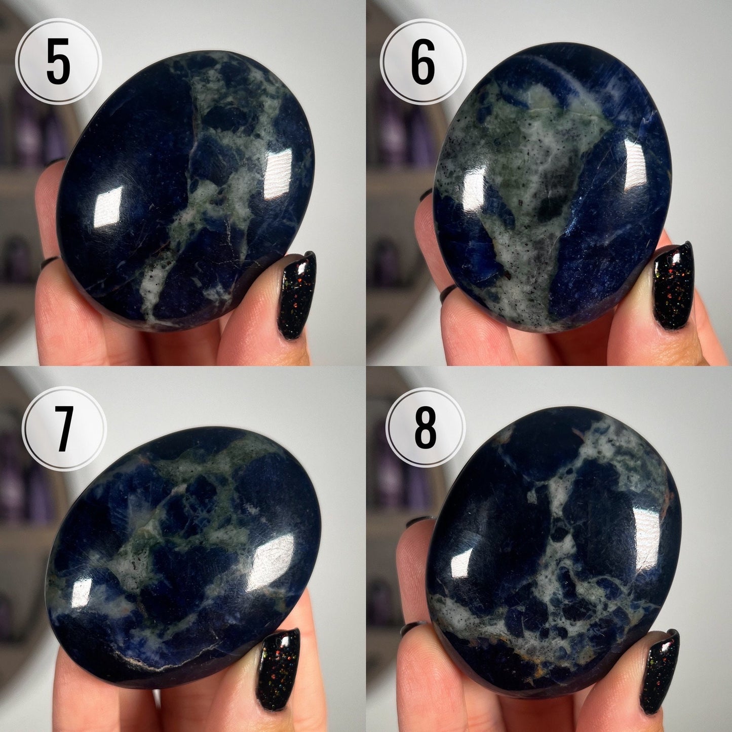 Sodalite Palm Stones