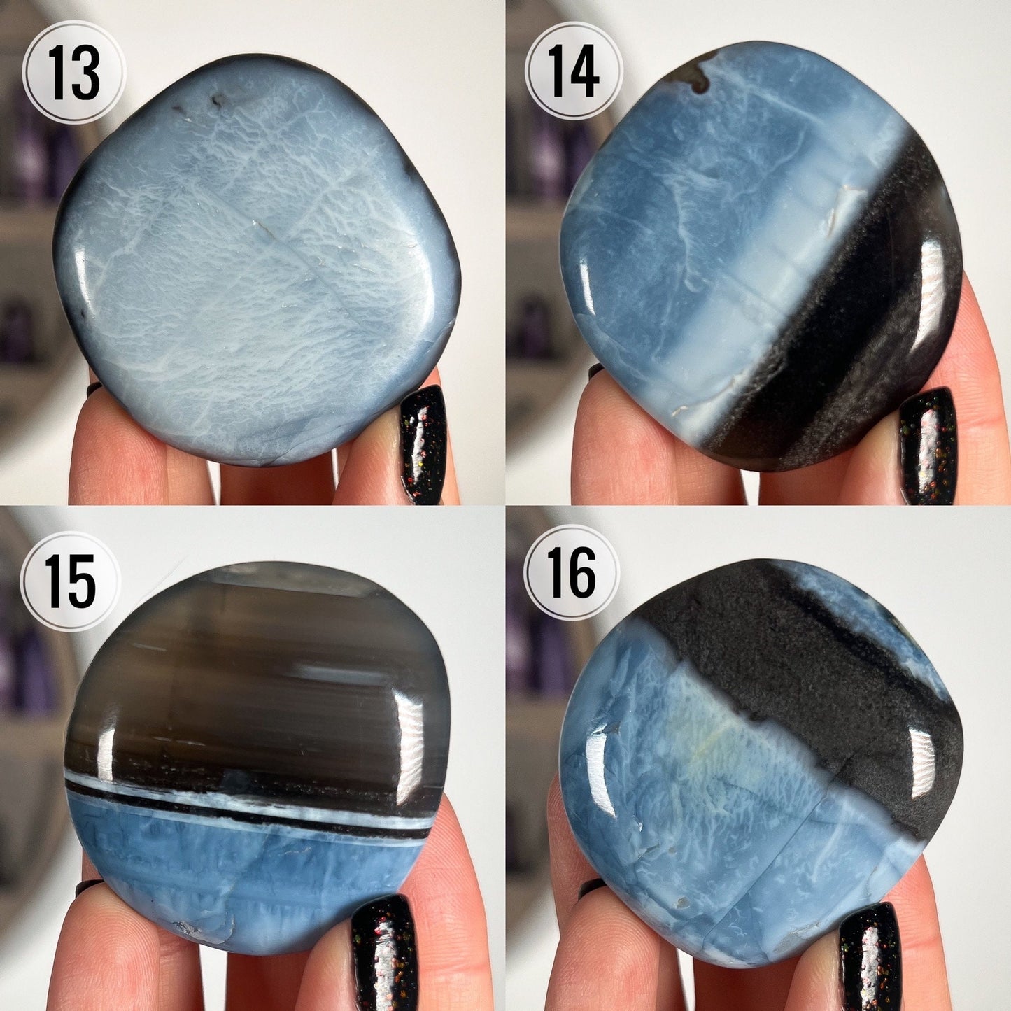 Blue Owyhee Opal Flat Palm