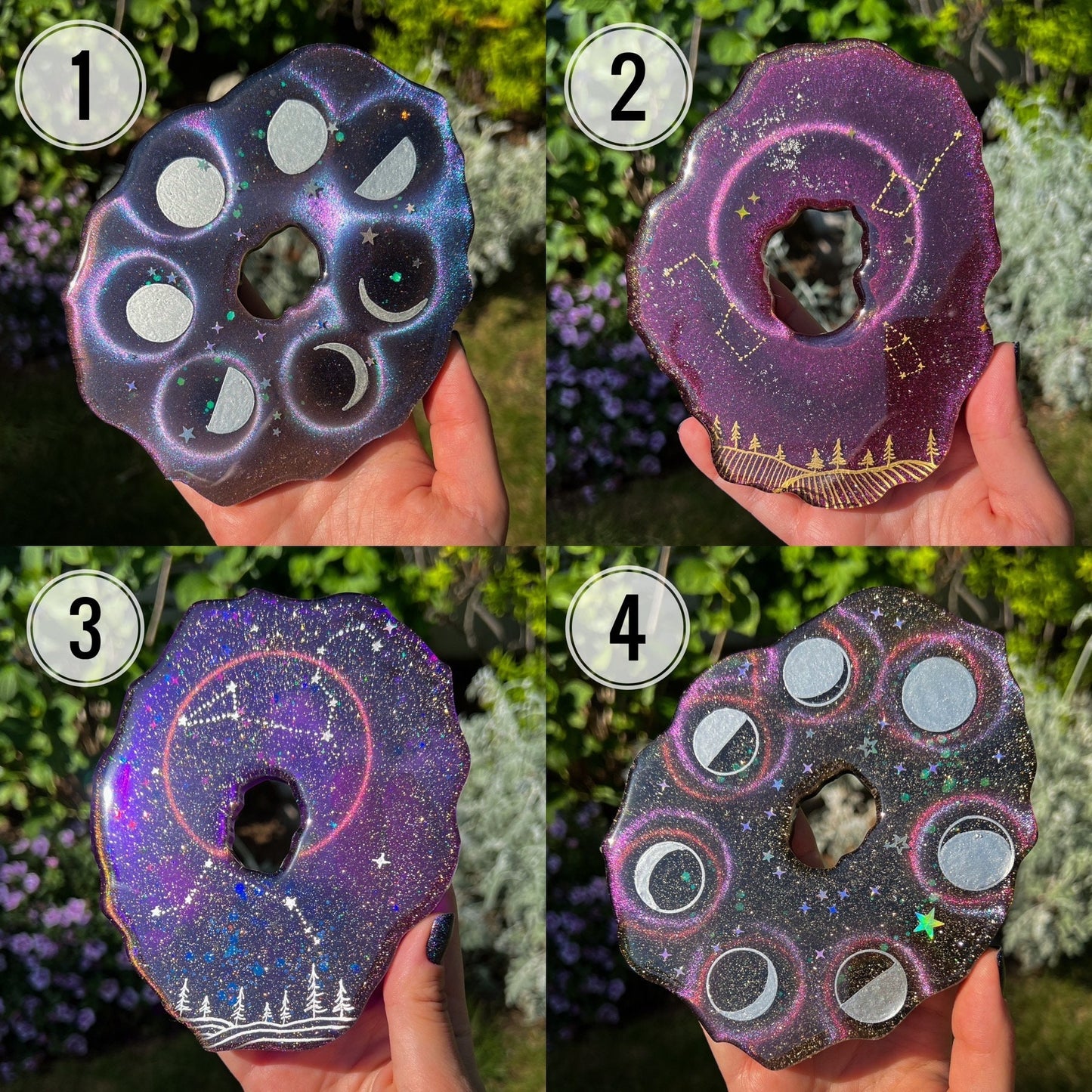 Resin Galaxy Sphere Stands