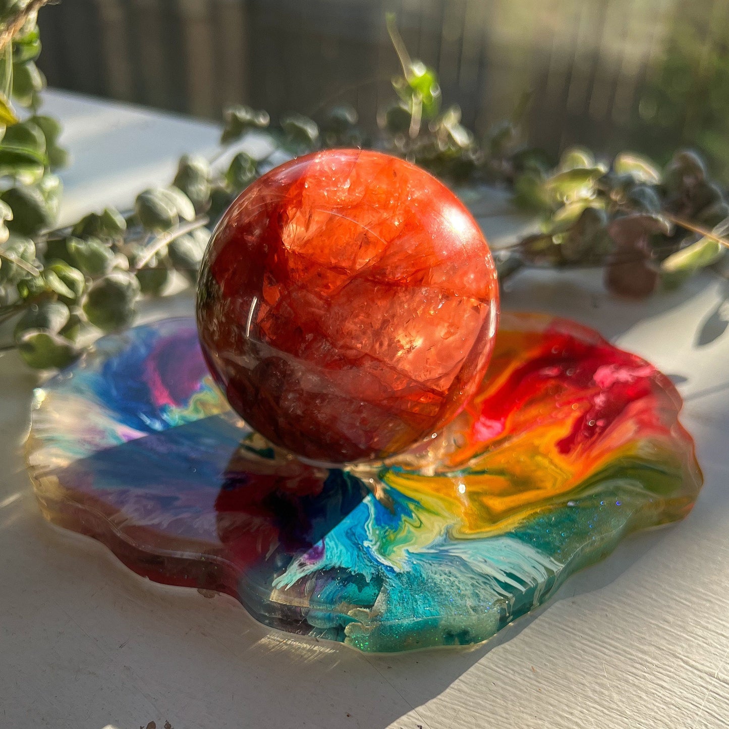 Resin Galaxy Sphere Stands