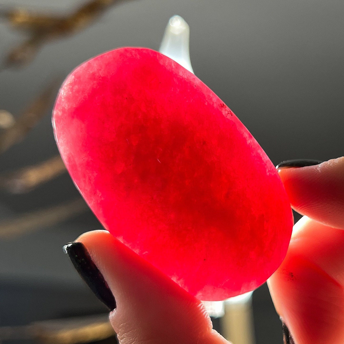 Gem Rhodonite Quartz Palm Stones