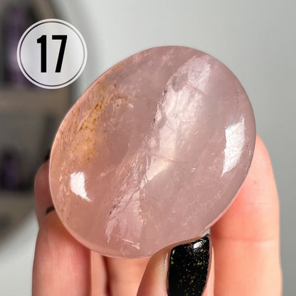 Girasol Rose Quartz Palm Stones
