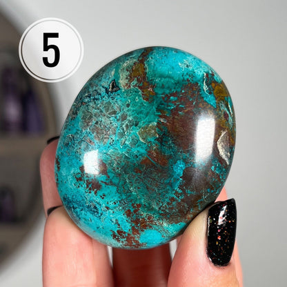 Shattuckite Palm Stones
