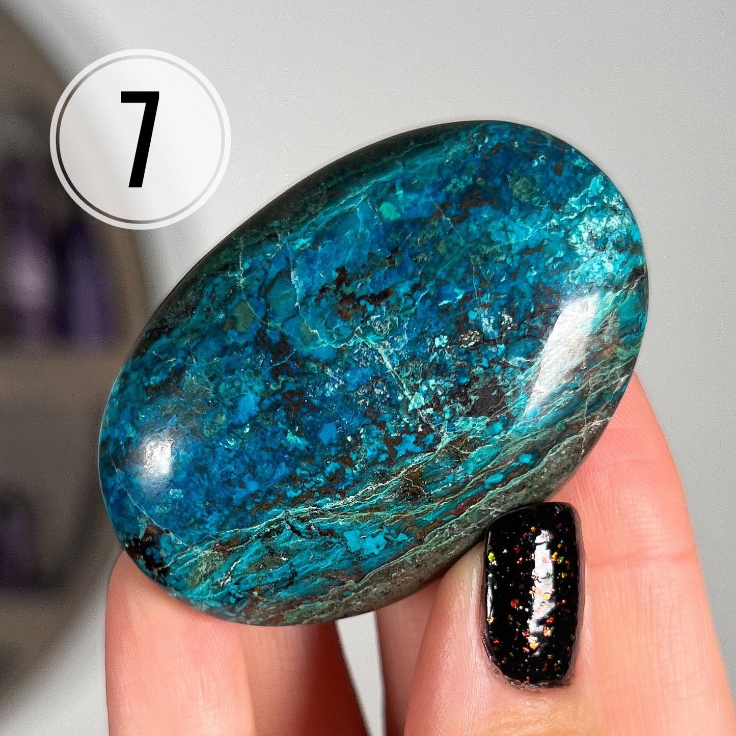 Shattuckite Palm Stones