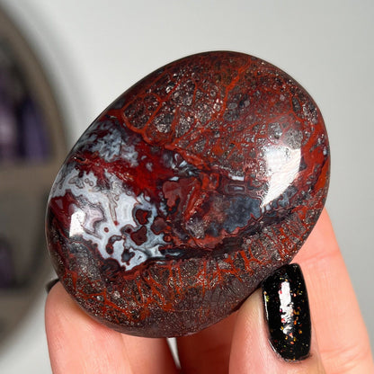 Crazy Lace Agate Palm Stones