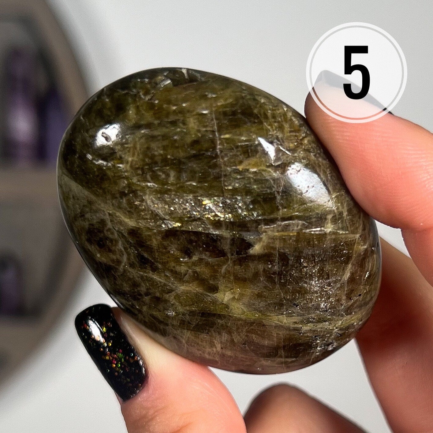 Green Tourmaline Palm Stones