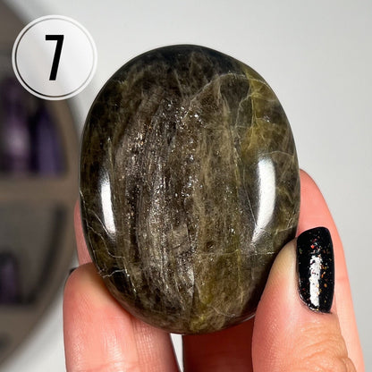 Green Tourmaline Palm Stones