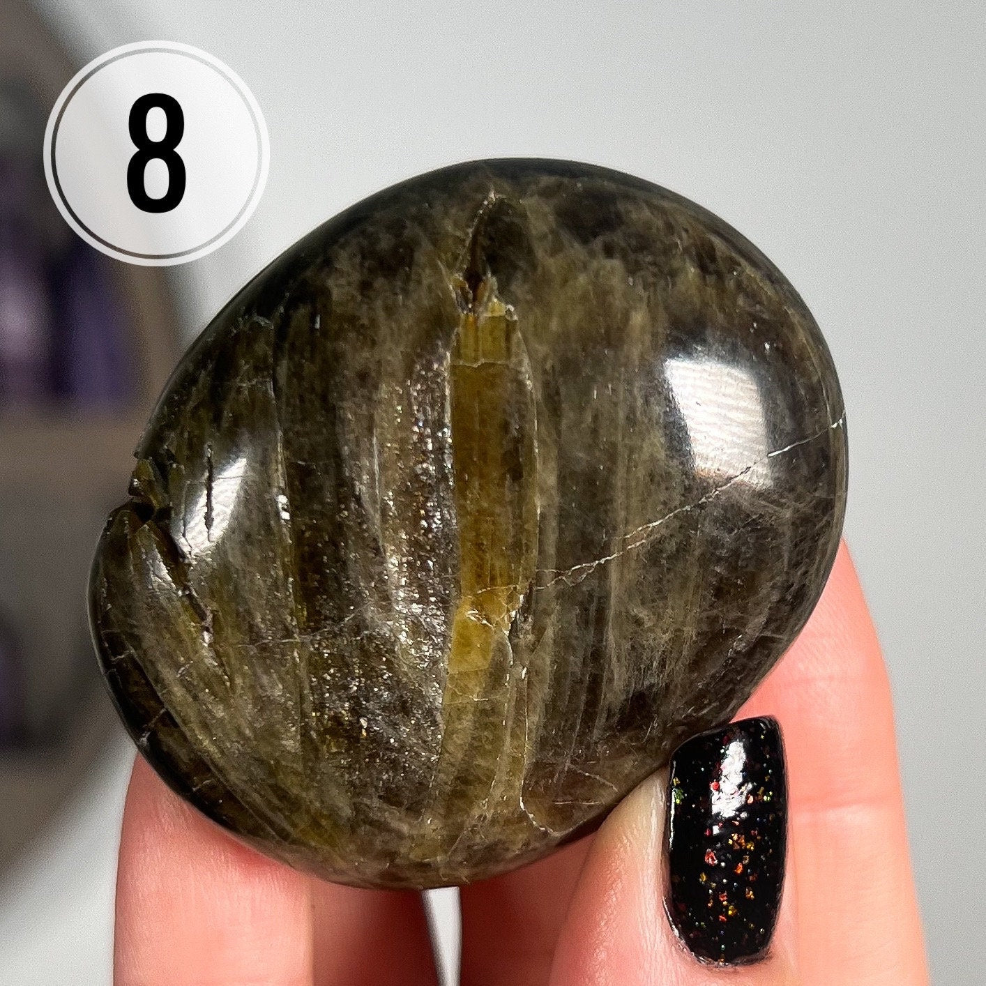 Green Tourmaline Palm Stones