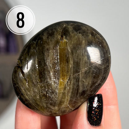Green Tourmaline Palm Stones