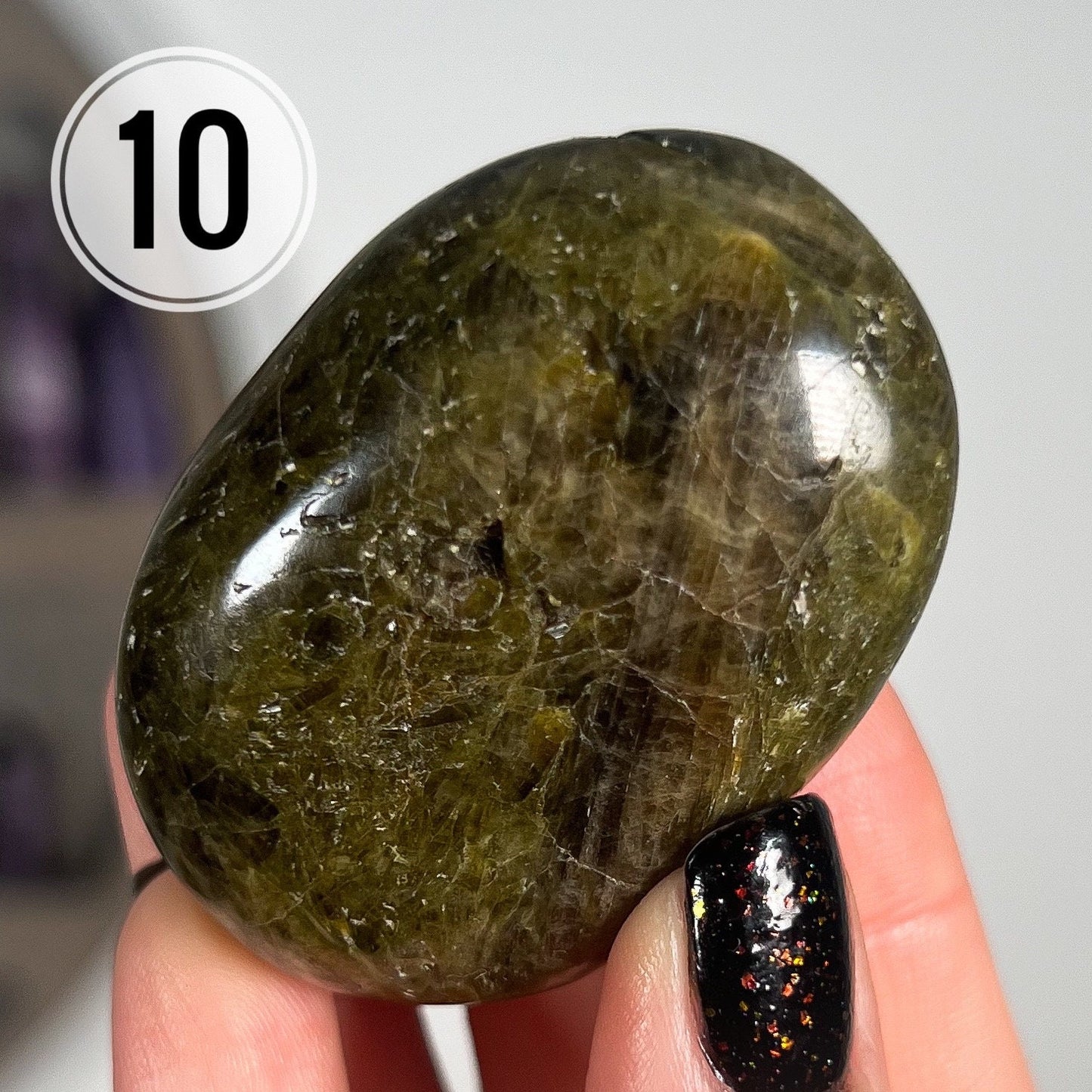 Green Tourmaline Palm Stones