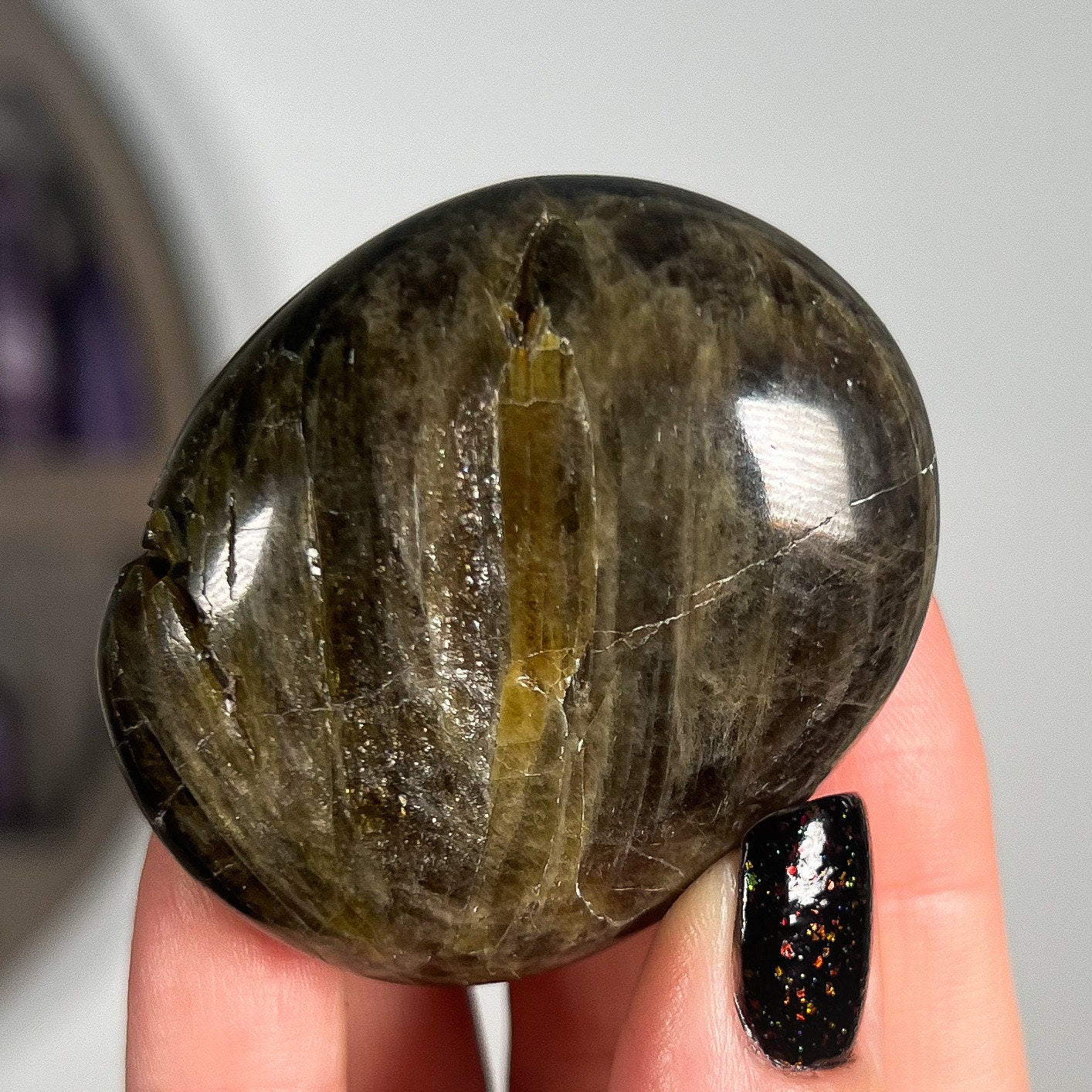 Green Tourmaline Palm Stones