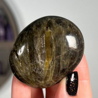 Green Tourmaline Palm Stones