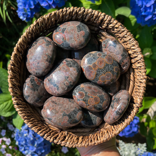 Peanut Obsidian Palm Stones